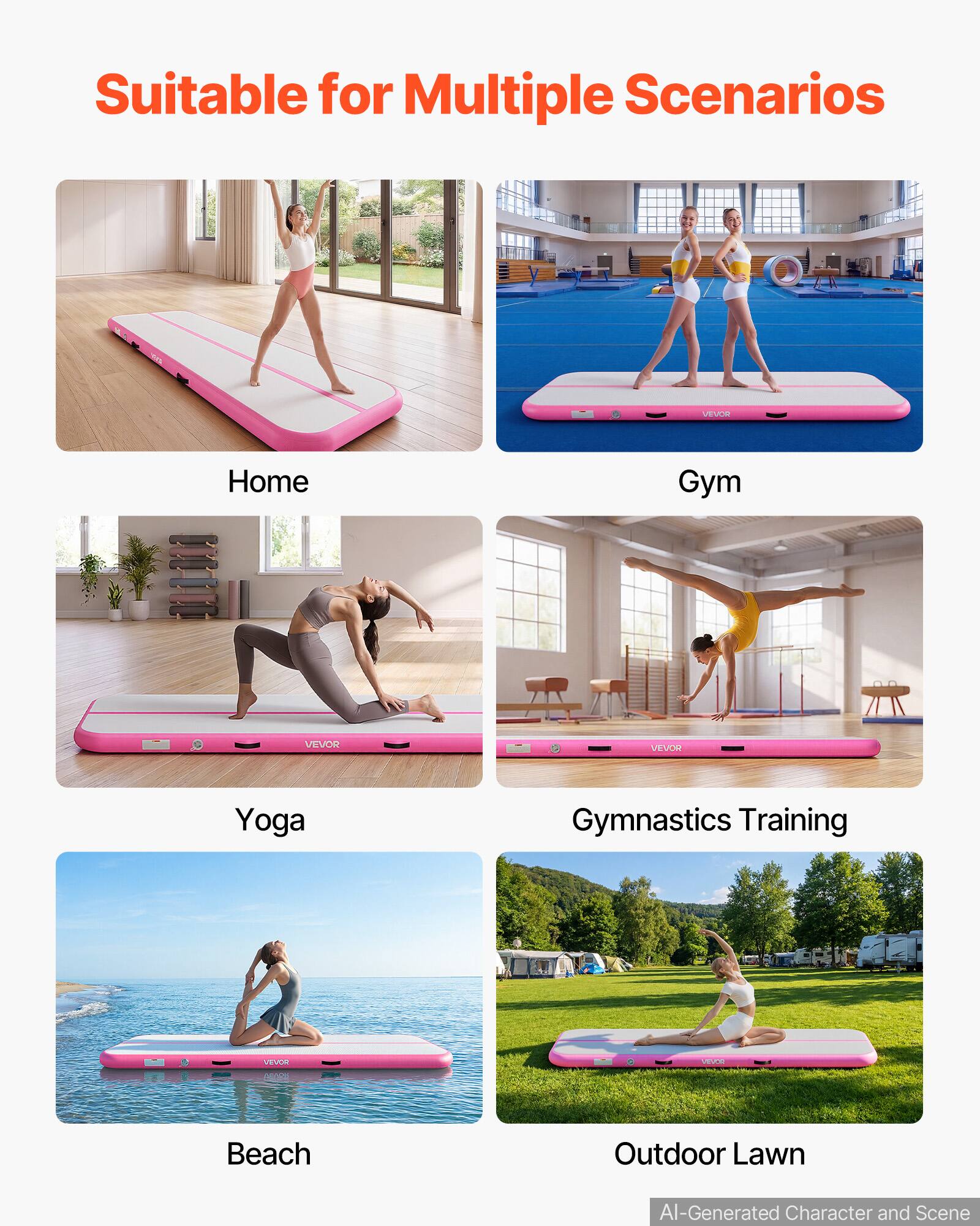 Suitable for Multiple Scenarios

Home
Gym
Yoga
Gymnastics Training
Beach
Outdoor Lawn

AI-Generated Character and Scene
