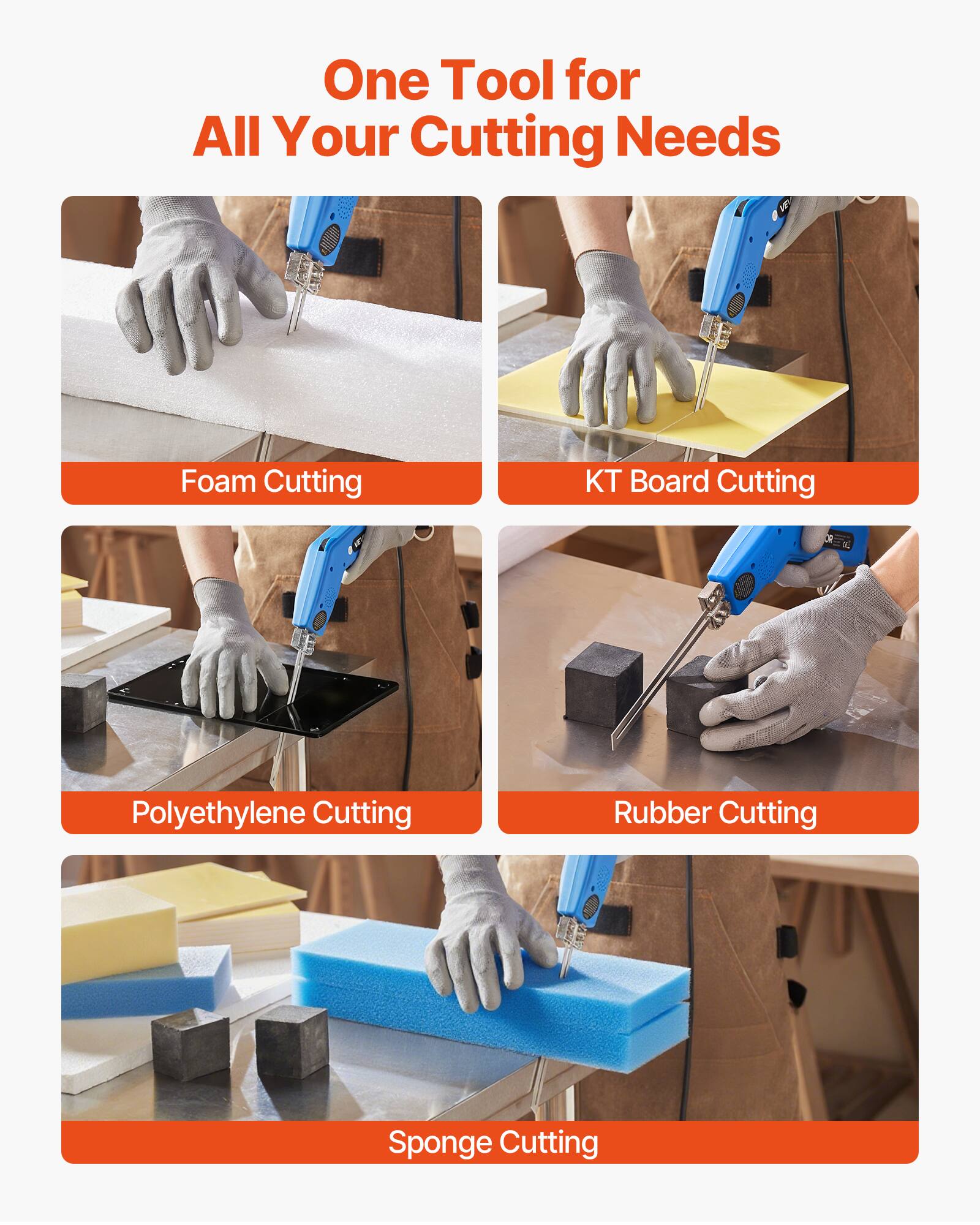 One Tool for All Your Cutting Needs

- Foam Cutting
- KT Board Cutting
- Polyethylene Cutting
- Rubber Cutting
- Sponge Cutting