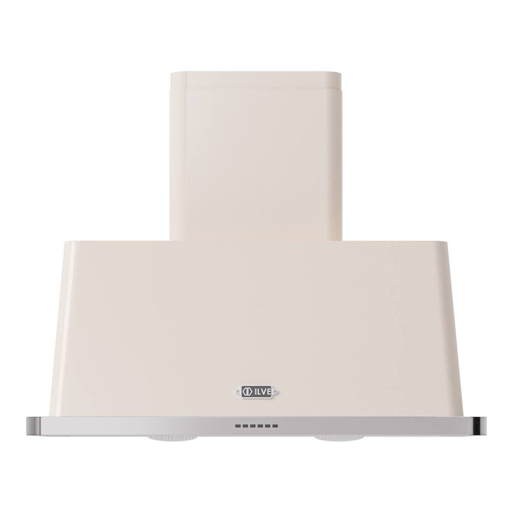 Front. ILVE - ILVE Majestic II 40 inch Ducted Wall Mount Range Hood with 600 CFM (Antique White) - Antique White.