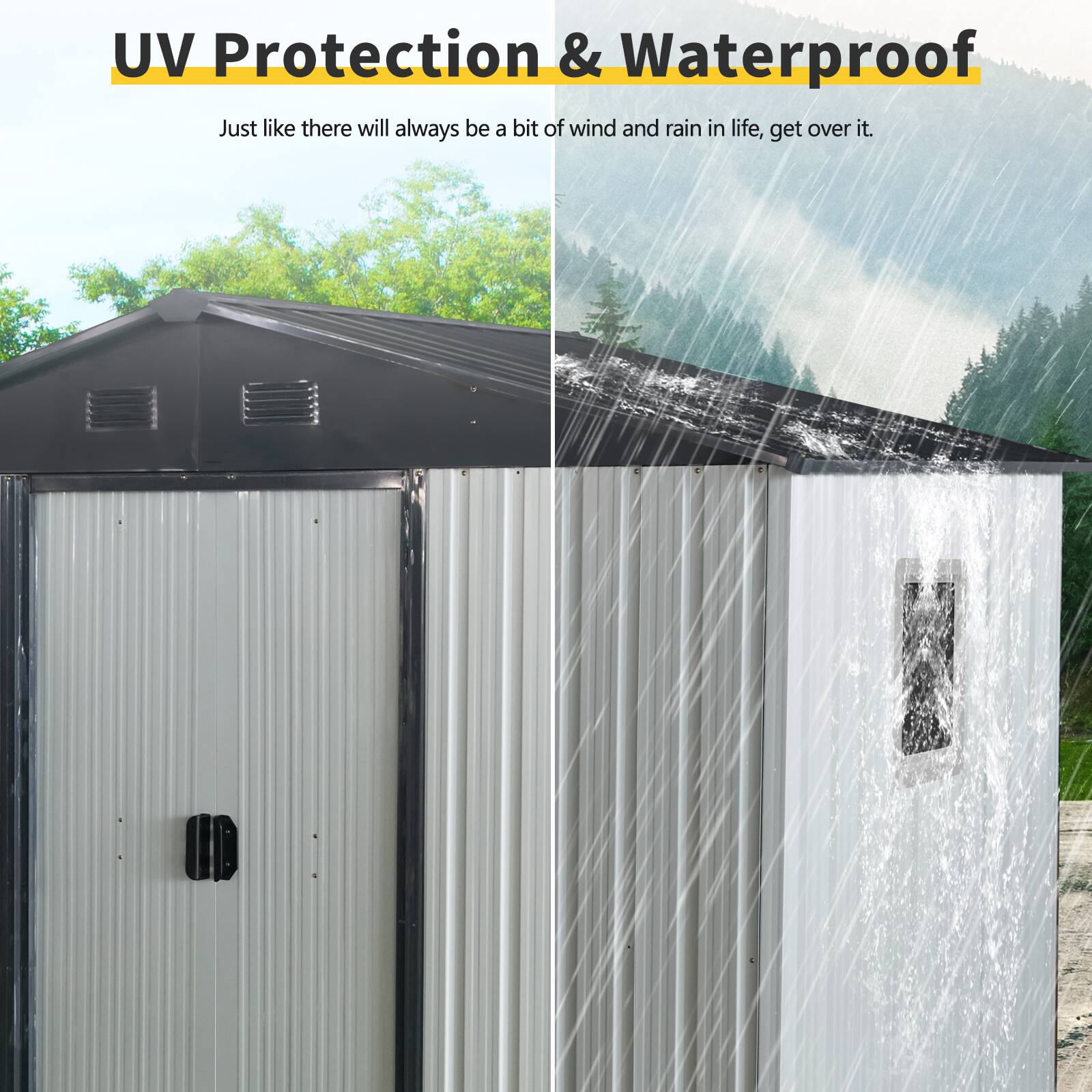 UV Protection & Waterproof

Just like there will always be a bit of wind and rain in life, get over it.