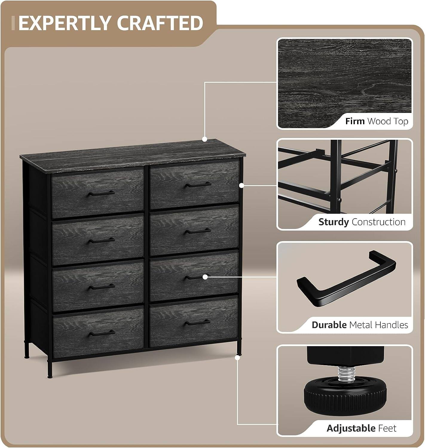 EXPERTLY CRAFTED

- Firm Wood Top
- Sturdy Construction
- Durable Metal Handles
- Adjustable Feet