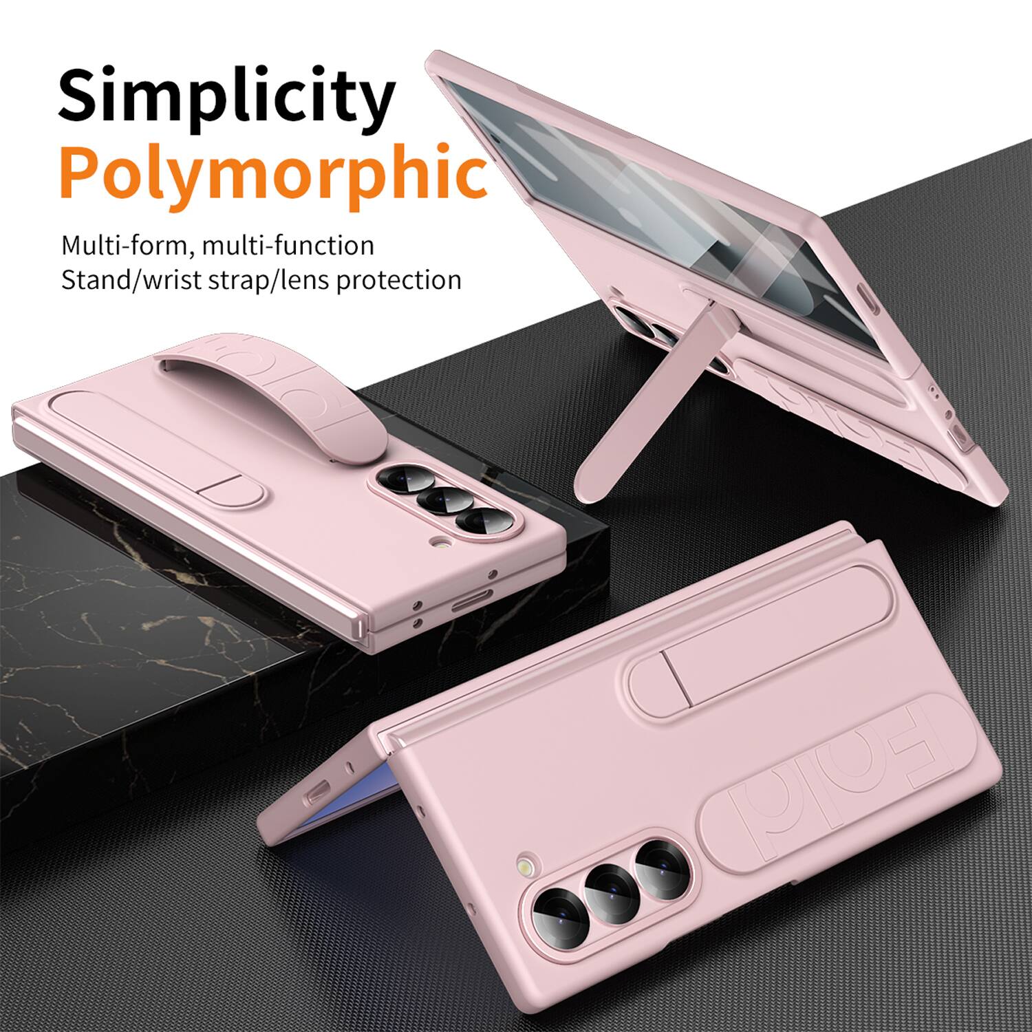 Simplicity Polymorphic  
Multi-form, multi-function  
Stand/wrist strap/lens protection