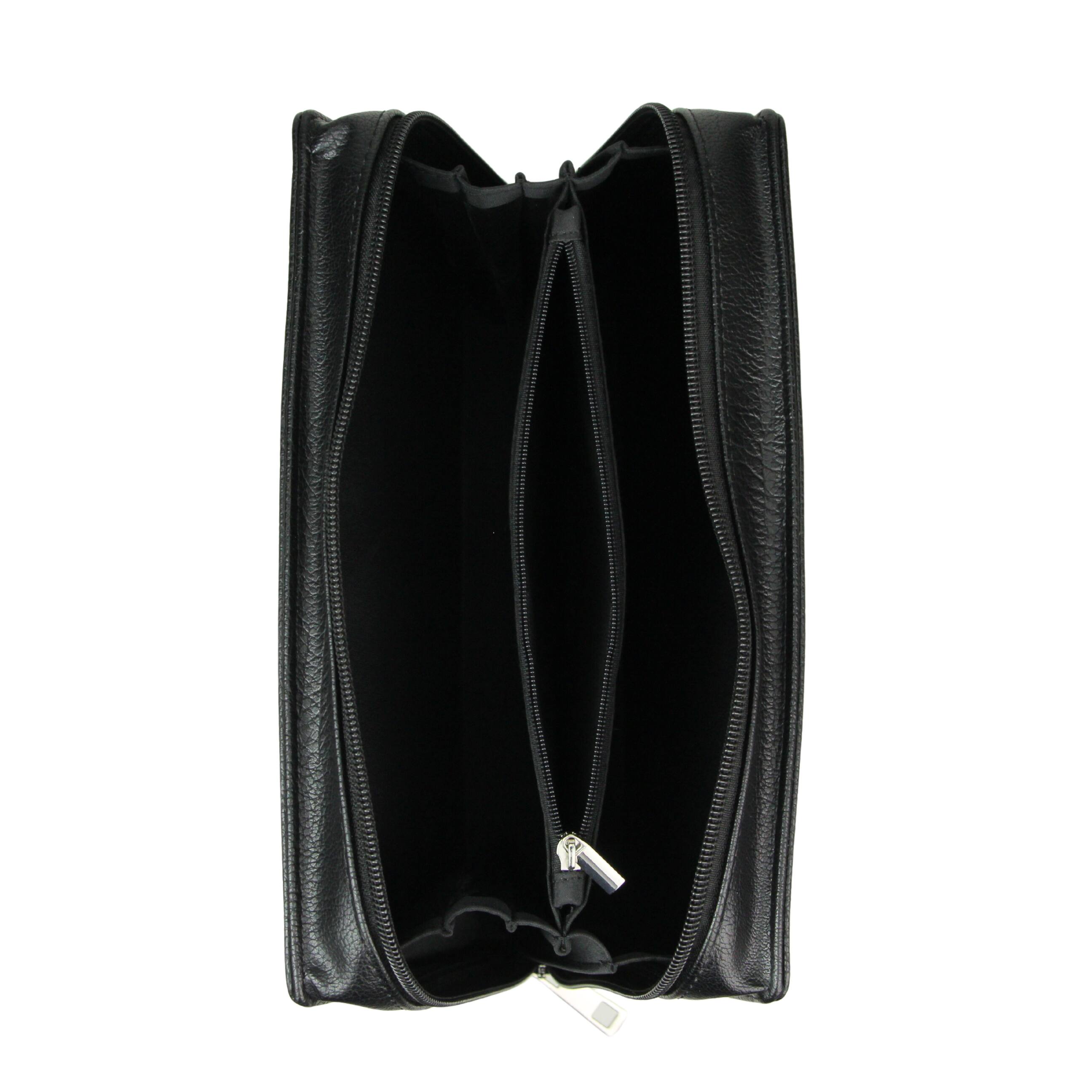 Alt View 6. Things2Die4 - Vinyl Book of Faerie Zip Close Novelty Clutch Bag Coin Purse Witch Fashion - Black.