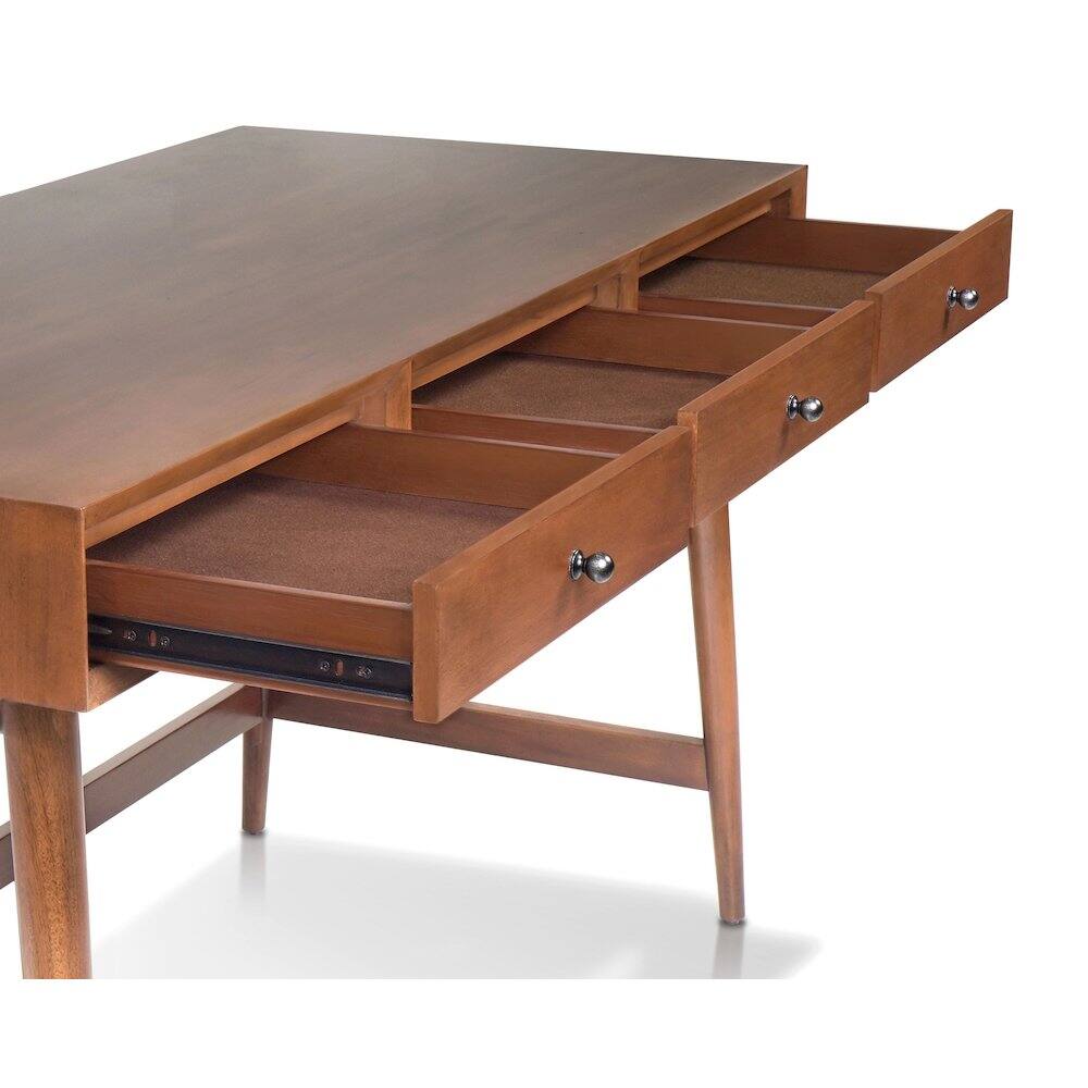 Angle. Alpine Furniture - Flynn Large Desk - Chestnut.
