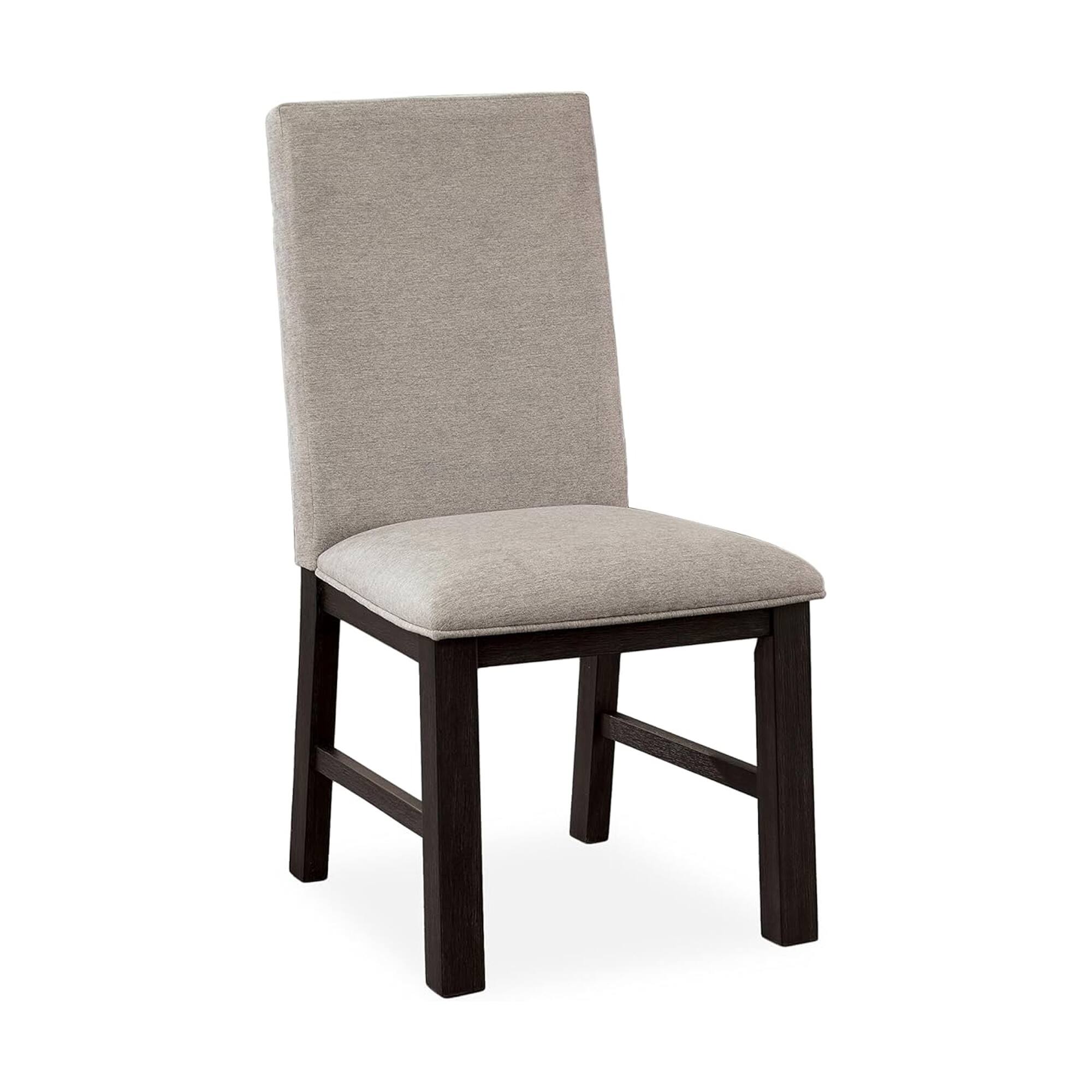 Alt View 1. Manhattan Lane - Renu 7pc Dining Table and Chair Set, 72 Inch Top, Gray Linen, Black - Black, Gray.