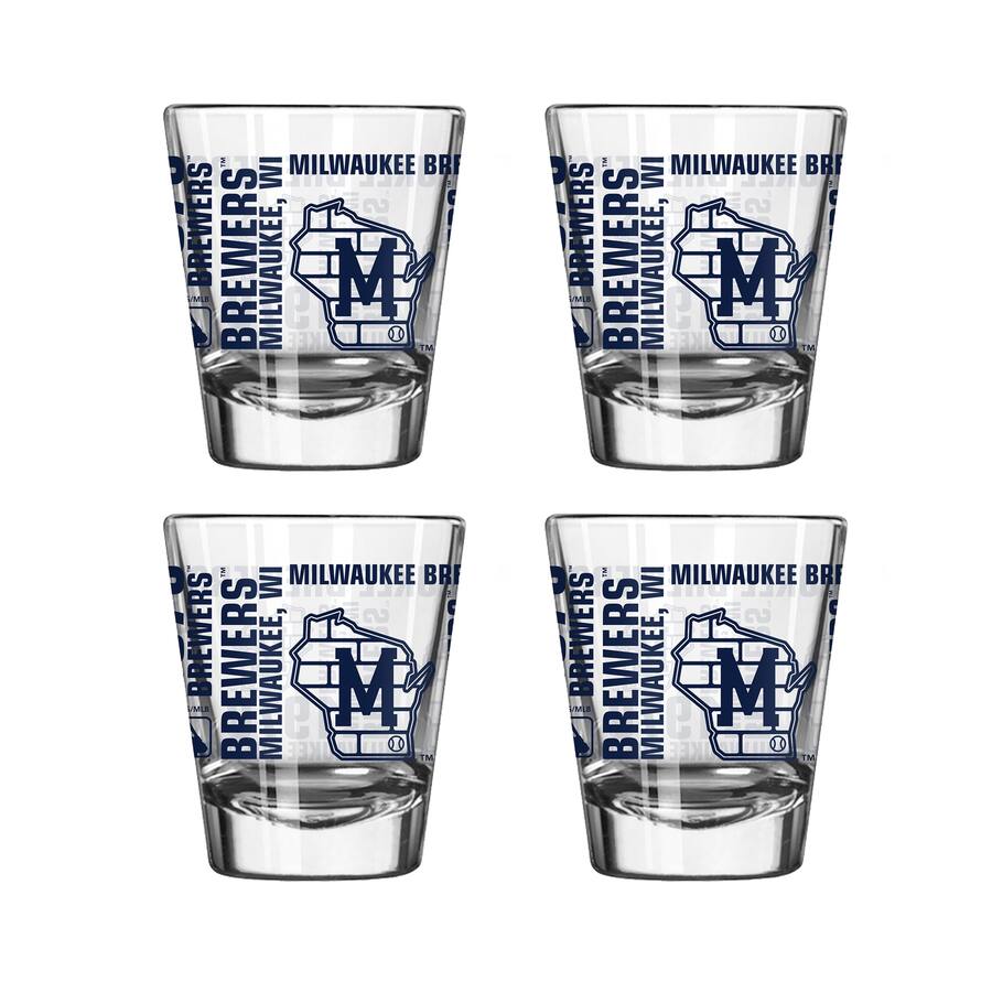 Logo Brands 4 Pack 2oz. Shot Glass Set Multicolor 203182493 - Best Buy