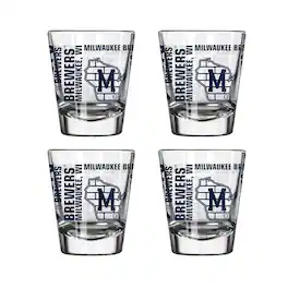 Logo Brands - 4-Pack 2oz. Shot Glass Set - Multicolor