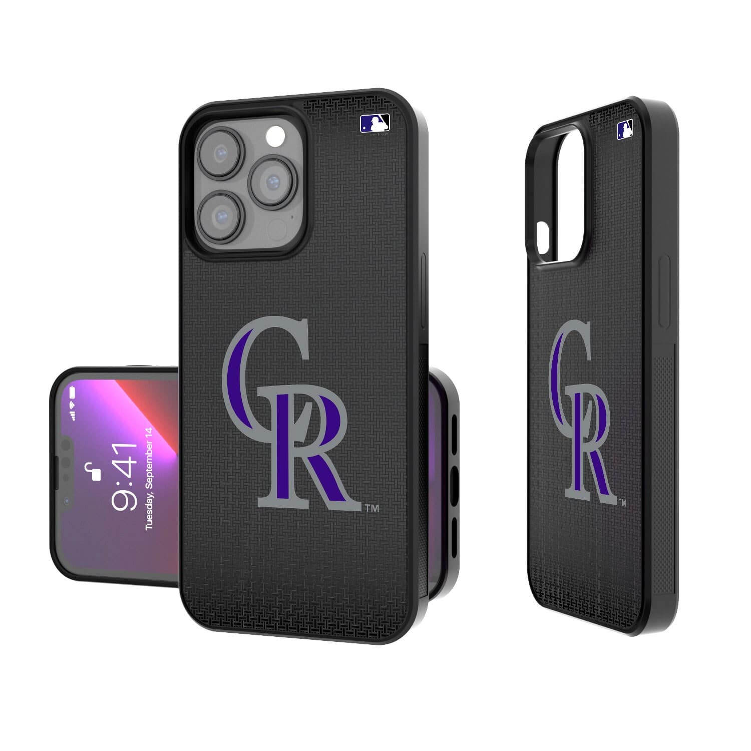 Keyscaper - MLB - Colorado Rockies Linen Logo iPhone Bump Case - 14 Pro - Black price history on PriceWatchPro