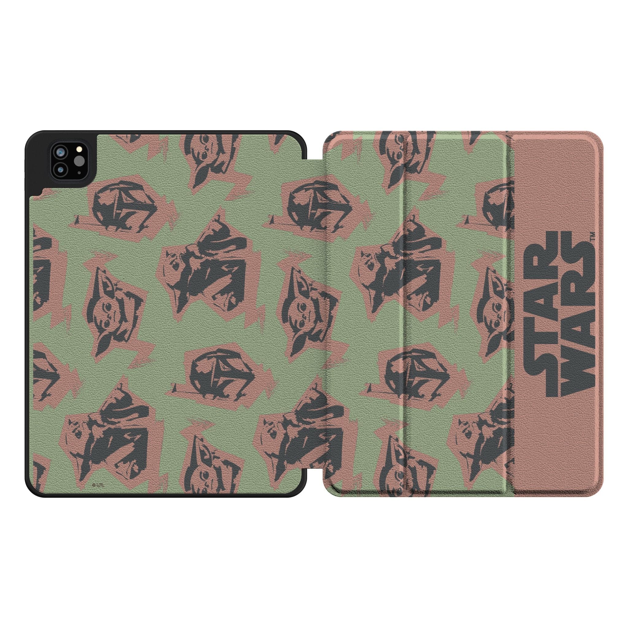 Keyscaper - Star Wars: The Mandalorian Pattern Tablet Case - Apple iPad Pro 12.9in (6th/5th Gen) - Grogu
