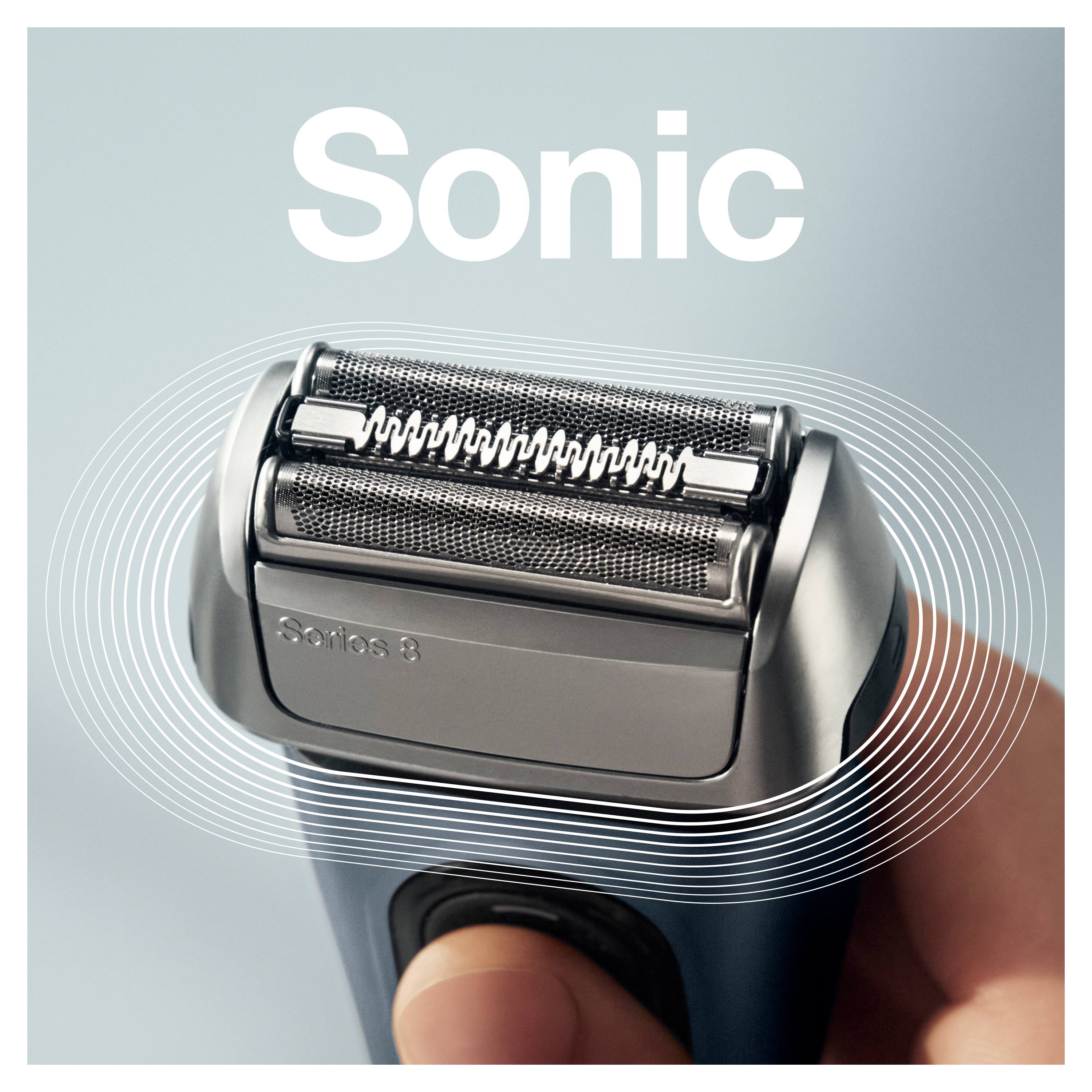 Alt View 13. Braun - Series 8 8453cc Wet/Dry Electric Shaver - Grey.