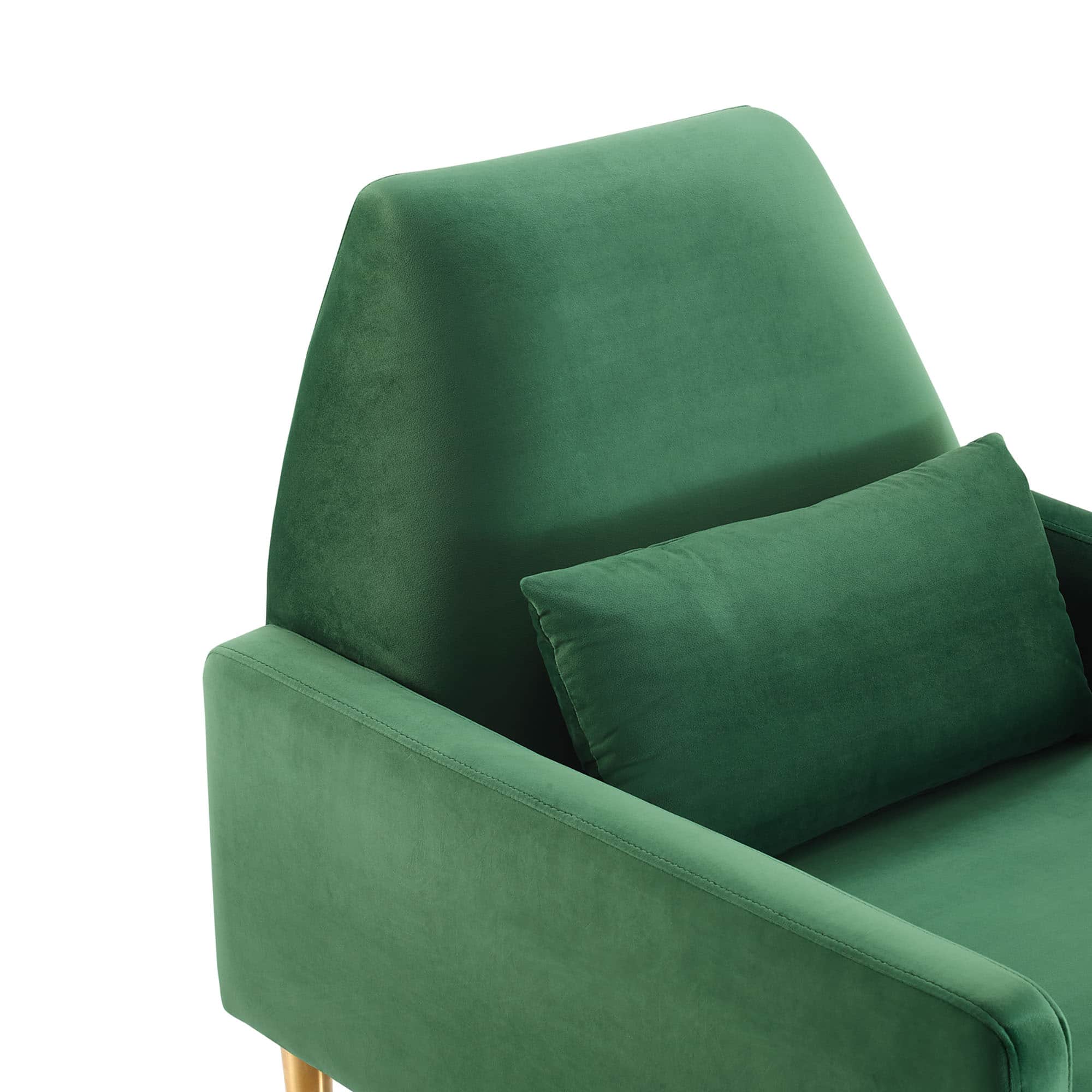 Alt View 4. Modway - Liliana Performance Velvet Armchair by Modway - Emerald.