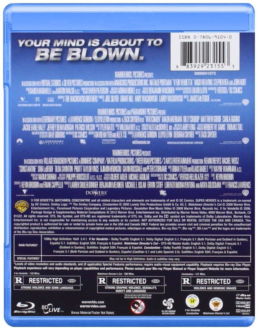 Angle. V for Vendetta/Watchmen/Constantine (Box Set) [Blu-ray].