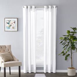 SKL Home - Saturday Knight Ltd Raine Light Filtering Sophisticated Window Curtain Panel - 40" x 108" - White