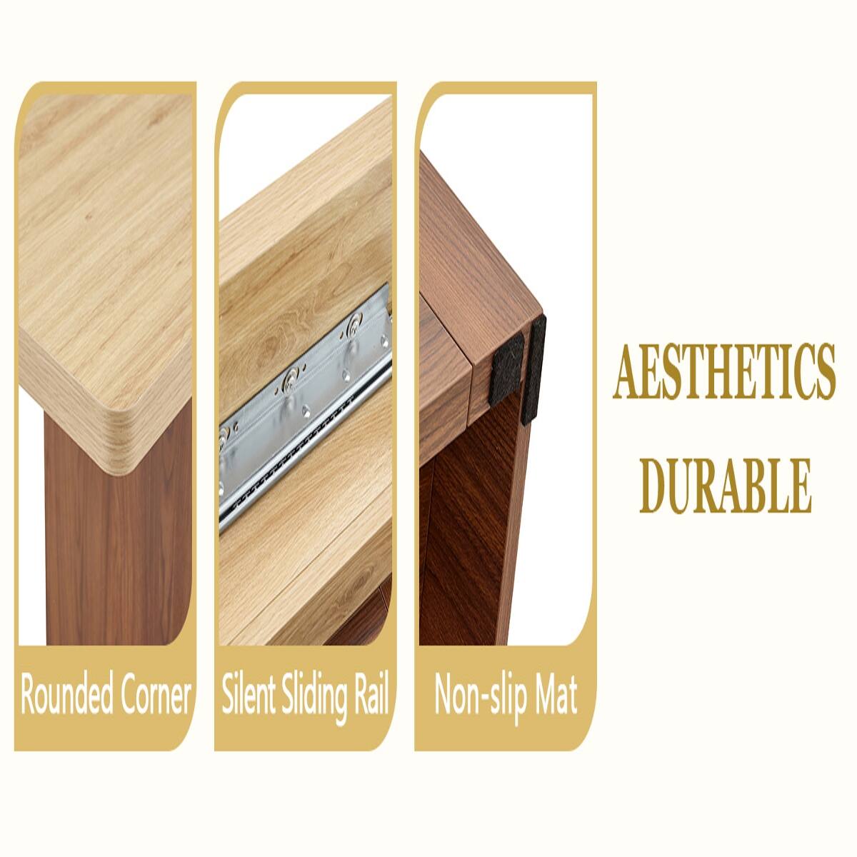 Aesthetics Durable Rounded Corner Silent Sliding Rail Non-slip Mat