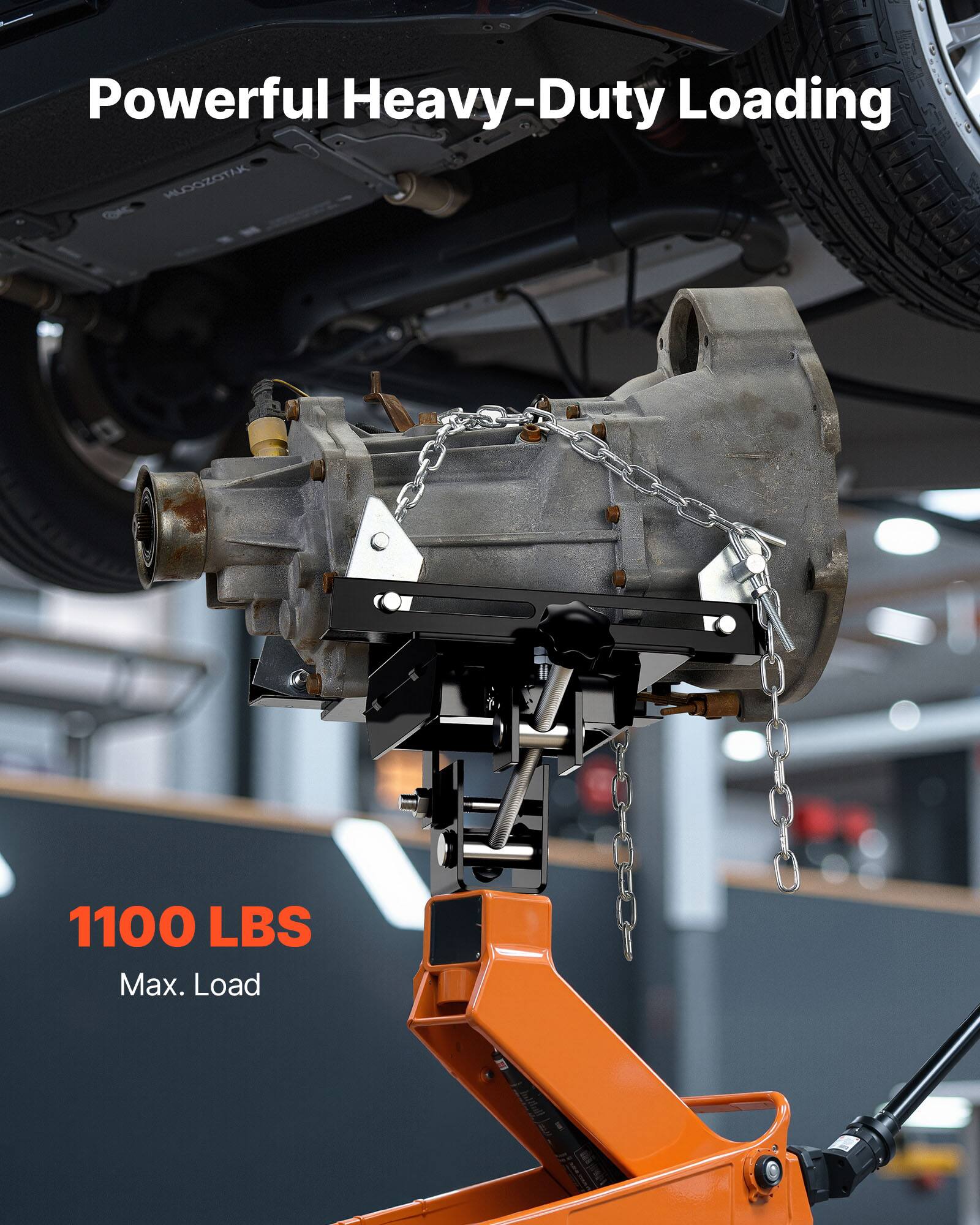 Powerful Heavy-Duty Loading  
1100 LBS Max. Load