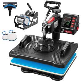 Glintex - 12"x15" 5-in-1 Heat Press Machine, Fast Heat-Up, Precise Digital Control, Sublimation for Shirts/Mugs/Cups/Plates