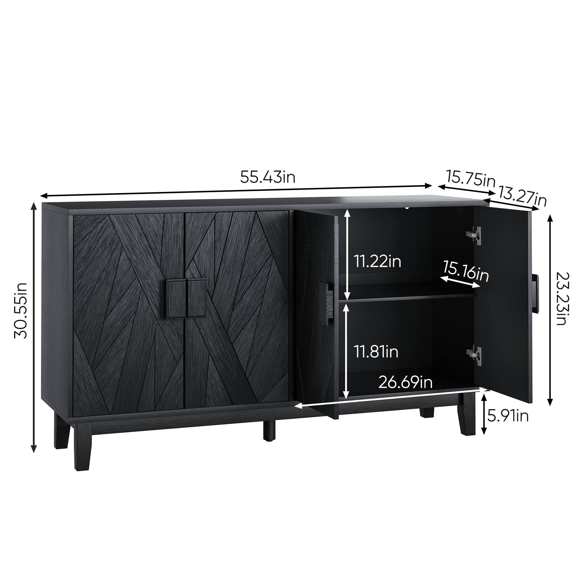 55.43in  
15.75in  
13.27in  
30.55in  
11.22in  
15.16in  
11.81in  
26.69in  
23.23in  
5.91in