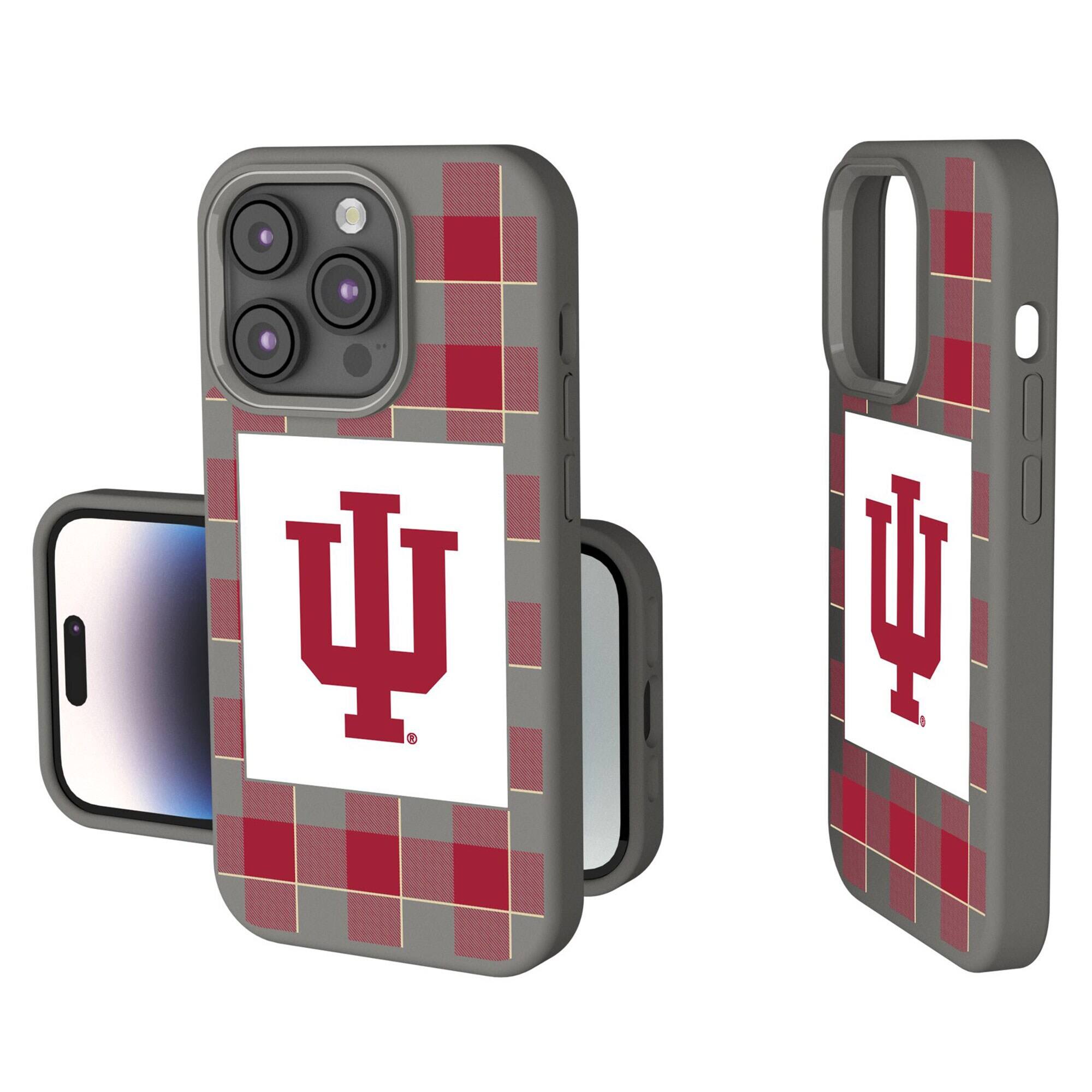 Keyscaper - NCAA - Indiana Hoosiers Plaid Soft Touch iPhone Case - 14 Pro Max - Gray price history on PriceWatchPro