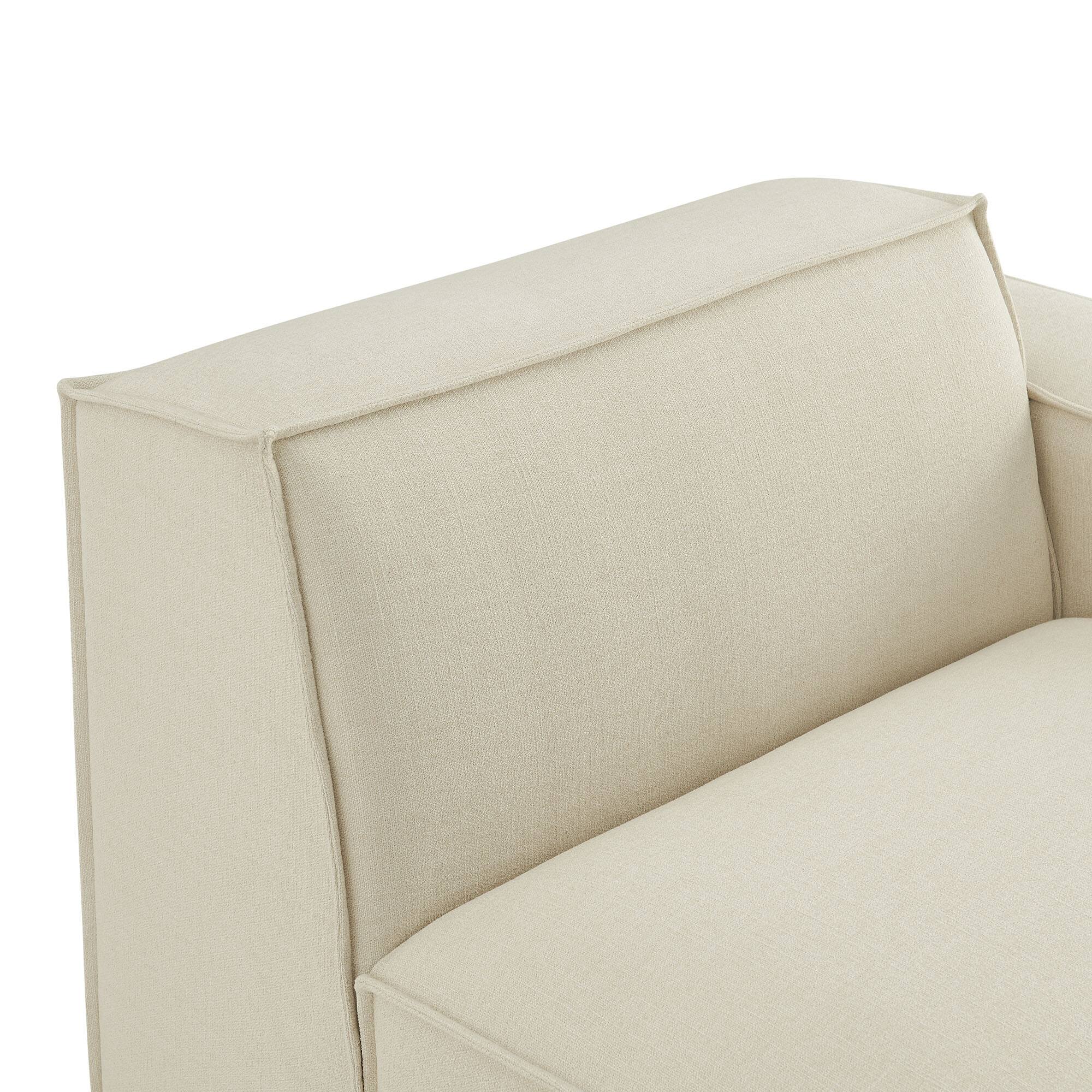 Alt View 7. Modway - Restore Performance Fabric Upholstered Right-Facing Modular Lounge Chair by Modway - Ecru.