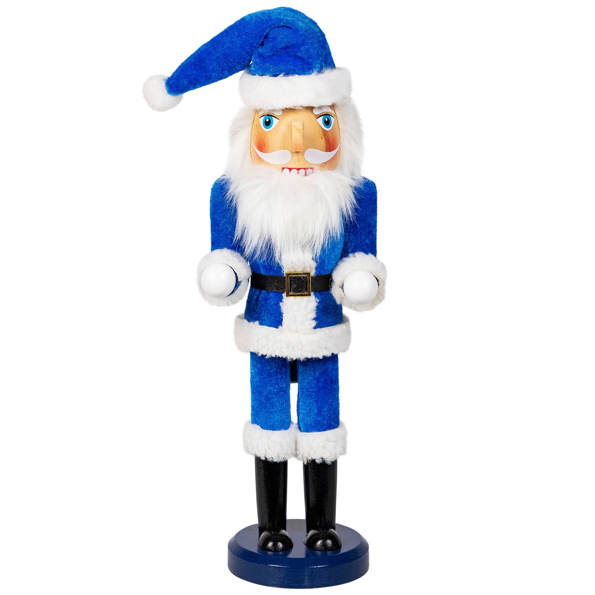 Alt View 1. Northlight - Santa Claus Wooden Holiday Nutcracker - 14" - White.