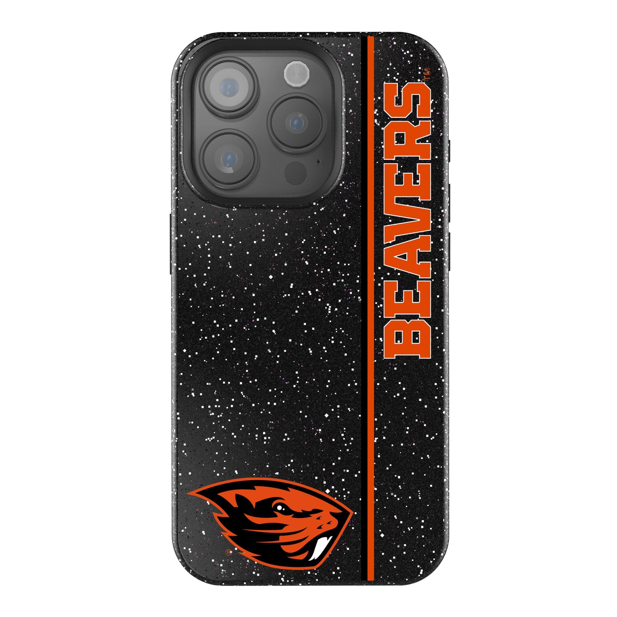 Front. Keyscaper - Black Oregon State Beavers iPhone Bling Case - 15 Pro Max - Black.