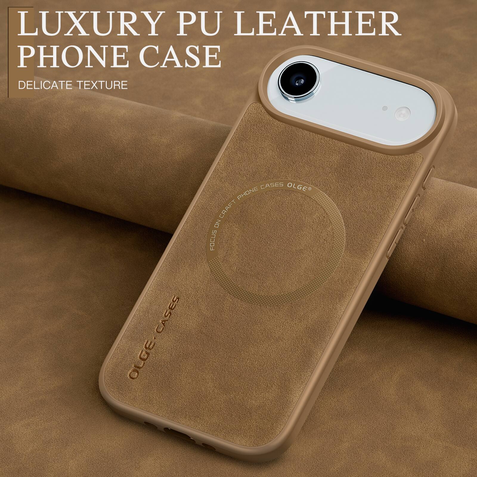 LUXURY PU LEATHER PHONE CASE  
DELICATE TEXTURE