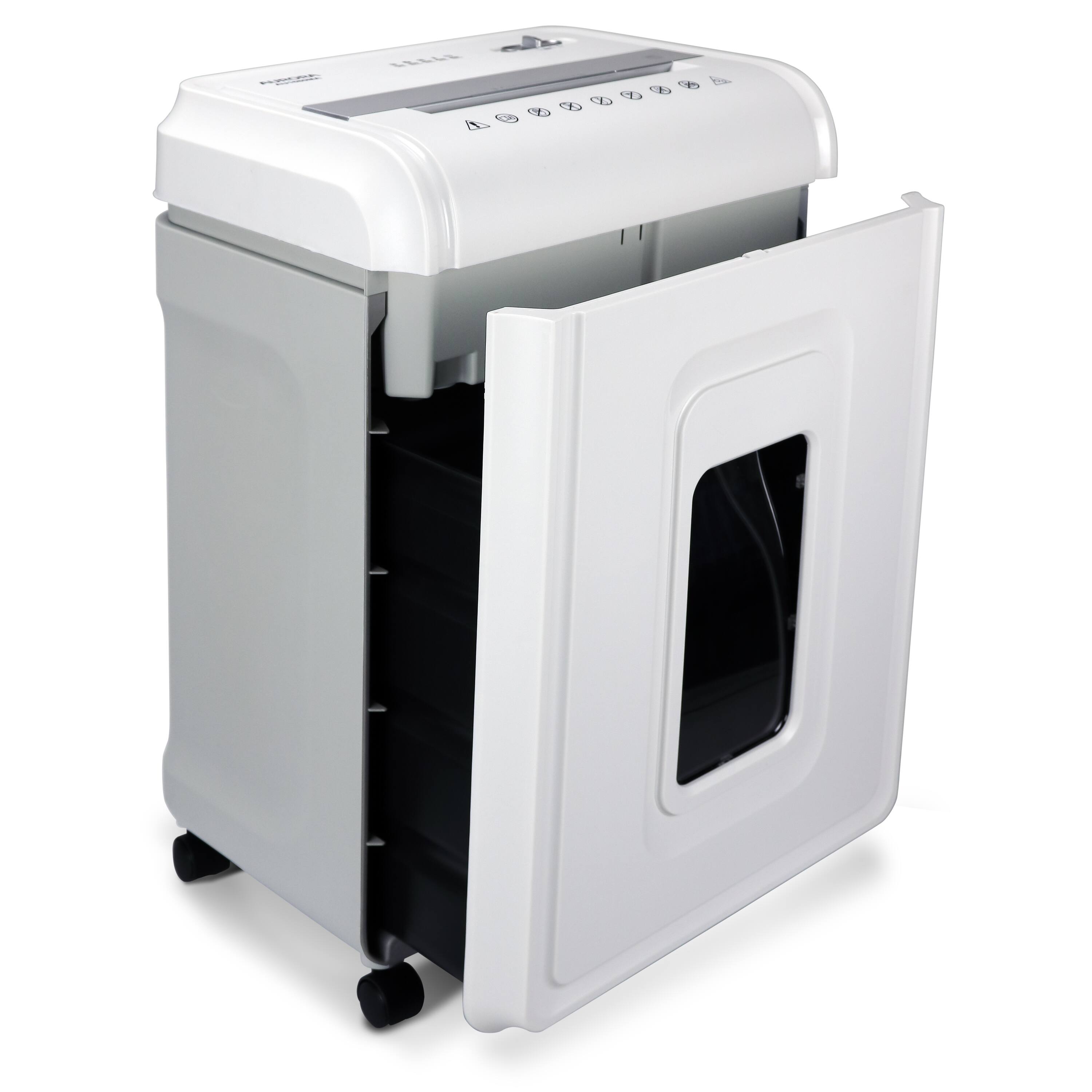 Alt View 1. Aurora - Aurora AU1680MA Heavy Duty 16-Sheet Micro-Cut Shredder Pullout Basket Paper and CD Shredder / 60 Min Run Time - White.