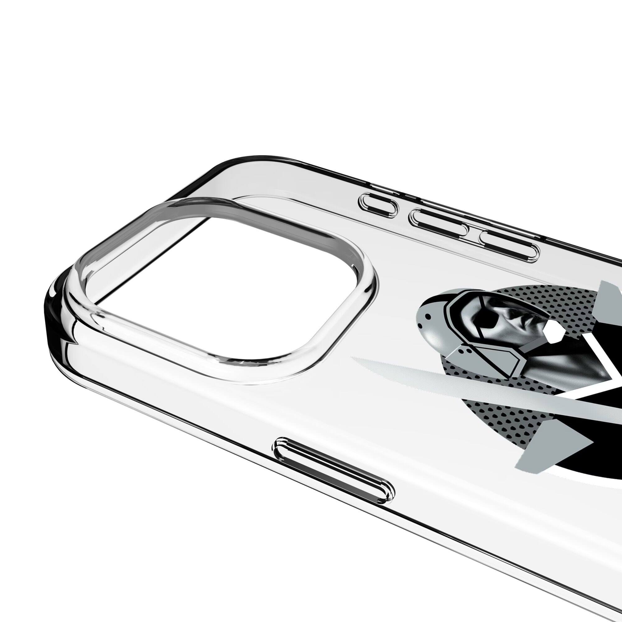 Alt View 2. Keyscaper - Las Vegas Raiders iPhone Clear Case - 16 Pro Max - Multicolor.