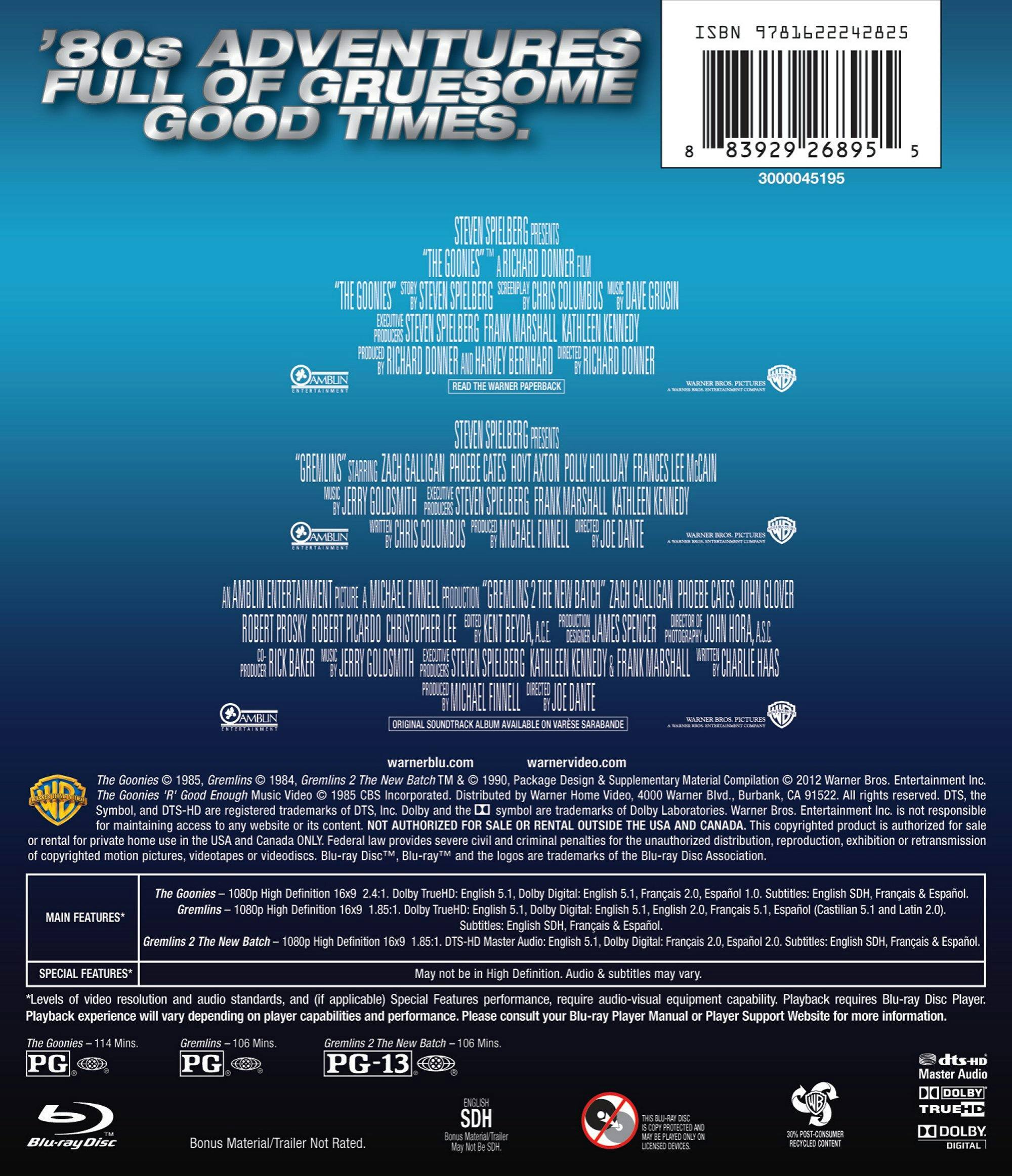 Angle. The Goonies/Gremlins/Gremlins 2: The New Batch (Box Set) [Blu-ray].