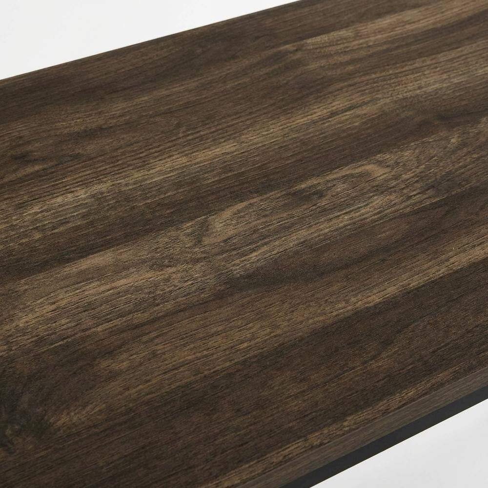 Alt View 1. BisonOffice - Wood Study Desk In Columbia Walnut Finish With Spacious Work Surface - Columbia Walnut.