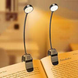 Schertz - 2-Pack Rechargeable Book Lights – 10 LED, 3 Colors, 3 Brightness Levels, Clip-On