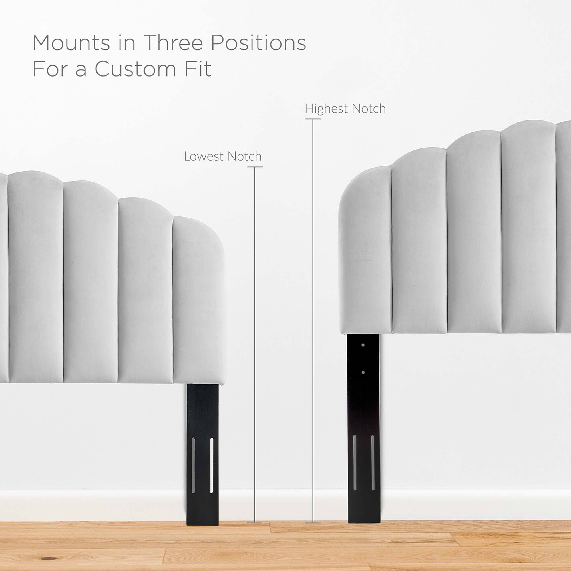 Mounts in Three Positions  
For a Custom Fit  

Lowest Notch  
Highest Notch