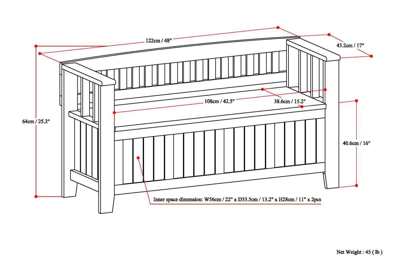Alt View 13. Simpli Home - Acadian SOLID WOOD 48 inch Wide Transitional Entryway Storage Bench in Rustic Natural Aged Brown - Rustic Natural Aged Brown.