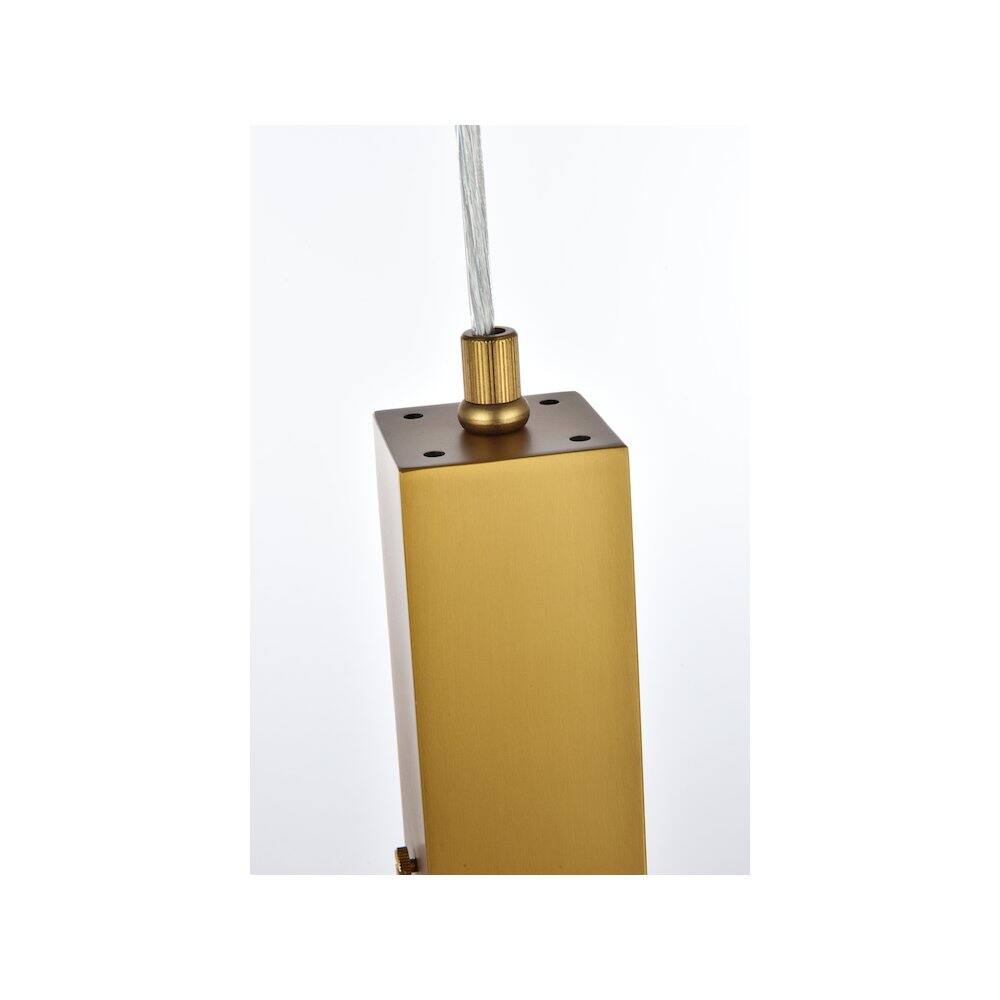 Alt View 5. Elegant Lighting - Aurora 5 inch Pendant in Satin Gold - Satin Gold And Clear.