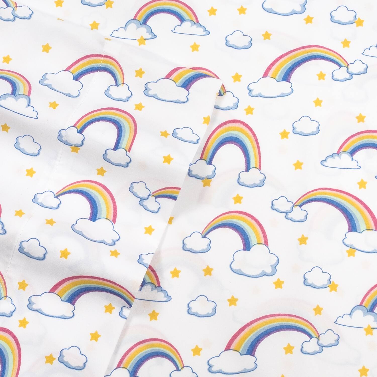 Alt View 2. Sweet Home Collection - Kids' Printed Classic & Bright Ultra Soft Microfiber Sheet Sets - Twin XL - Rainbows.