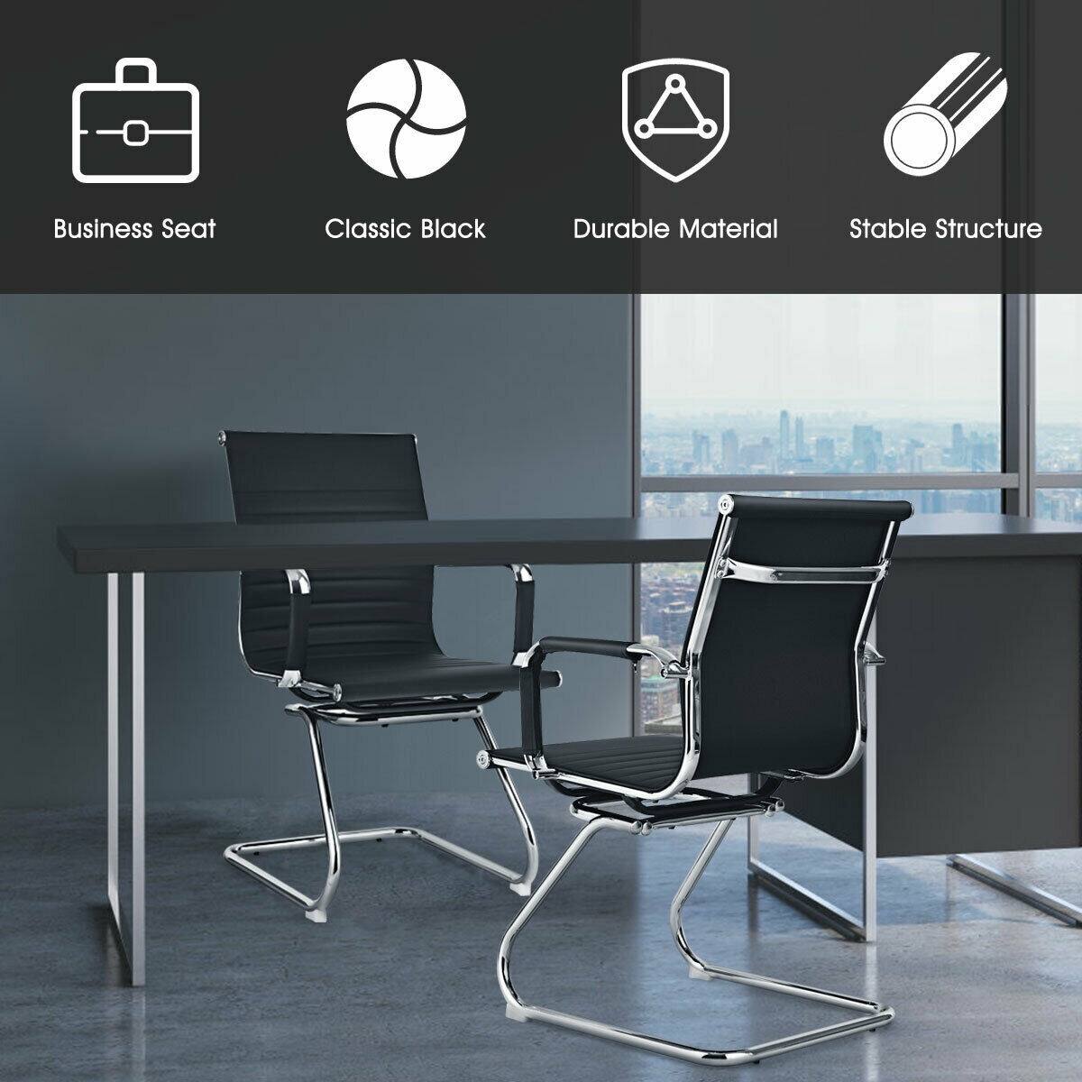 Business Seat Classic Black Durable Material Stable Structure