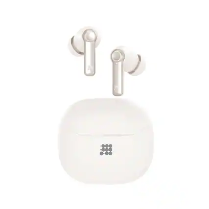 Front. Cubitt - Power Earbuds Pro ANC, 30H Playtime, BT 6.0, Deep Bass Light Beige.