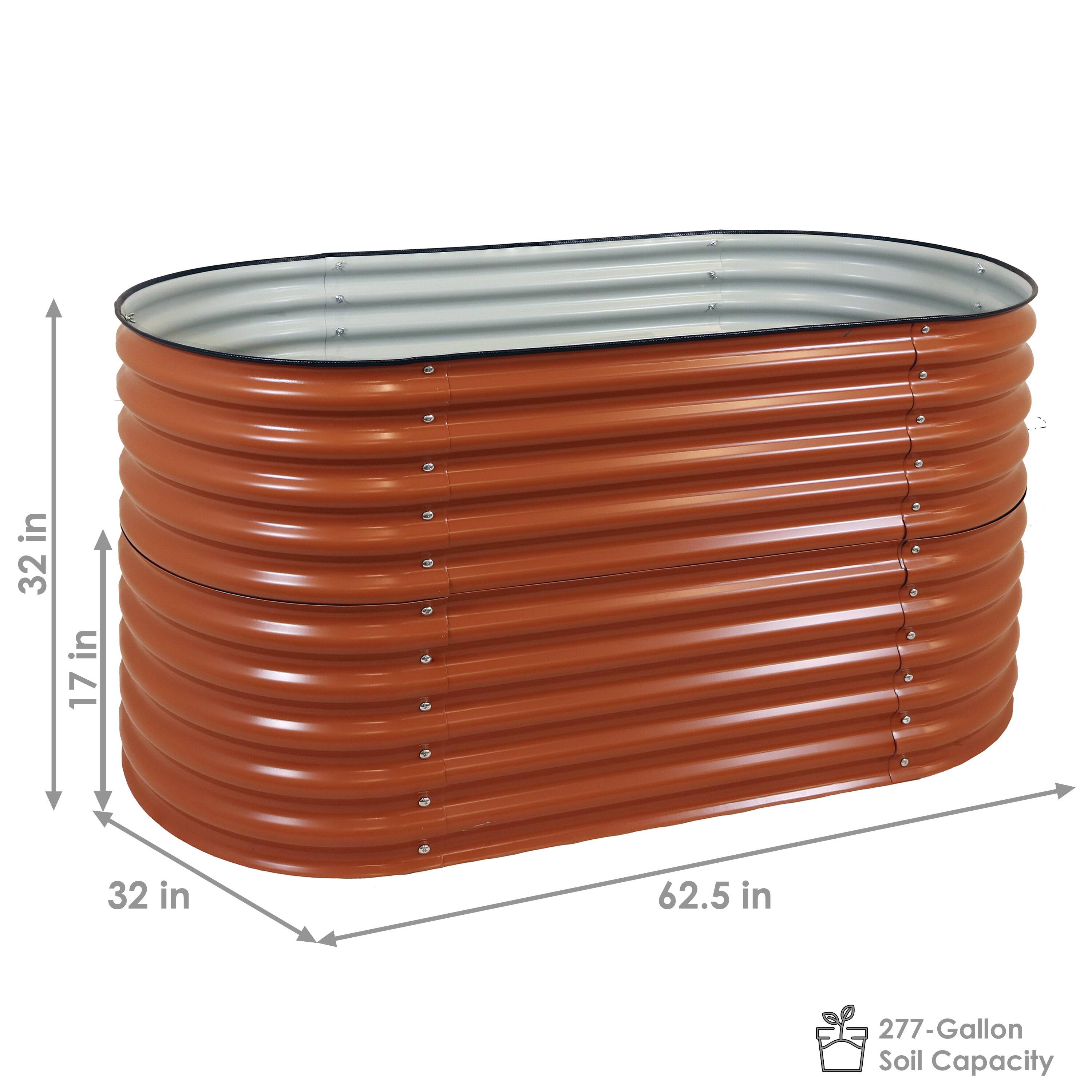 32 in  
17 in  
32 in  
62.5 in  

277-Gallon Soil Capacity