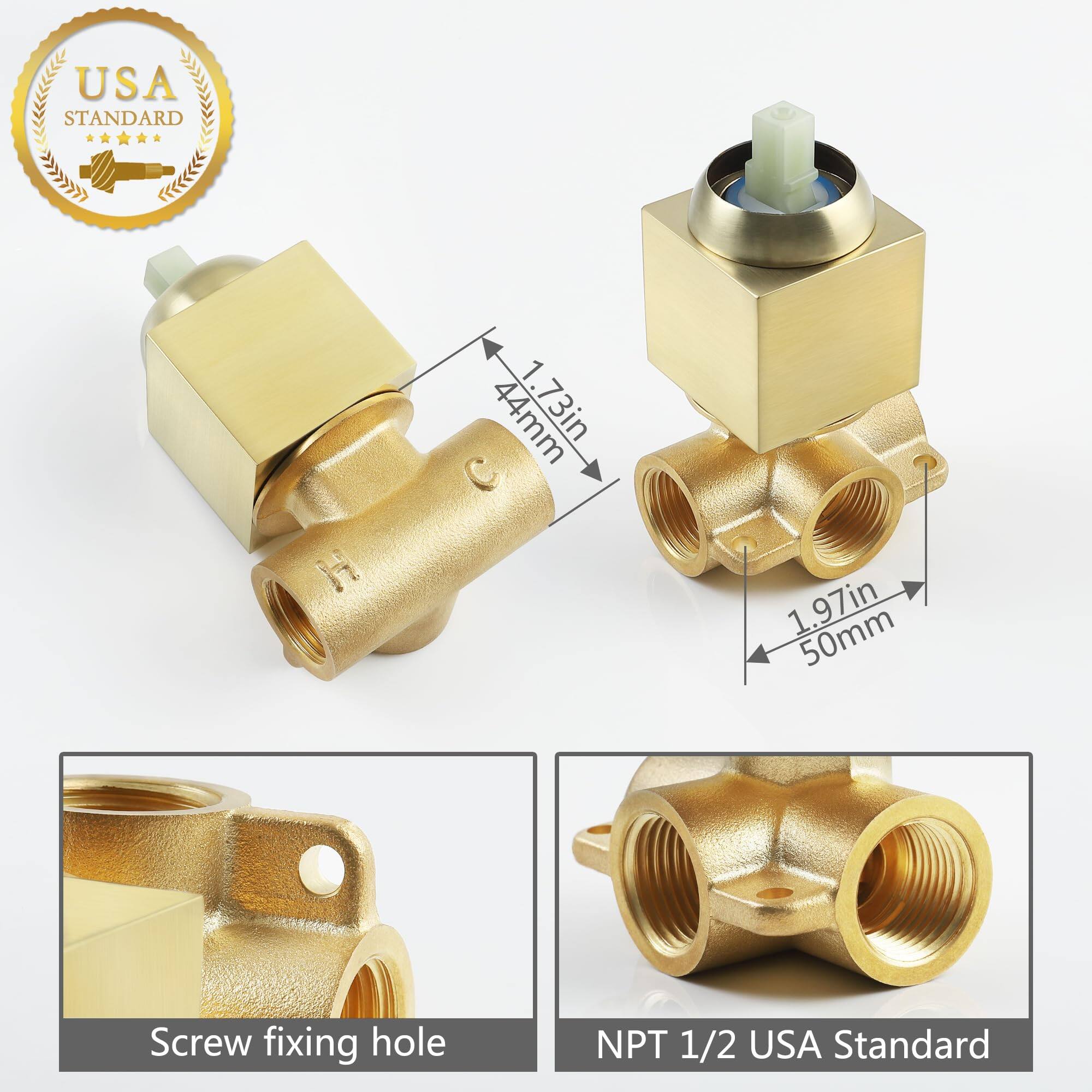 USA STANDARD

44mm 1.73in  
1.97in 50mm

Screw fixing hole

NPT 1/2 USA Standard