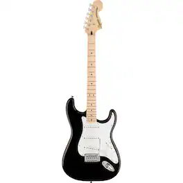 Squier - Affinity Series Stratocaster Electric Guitar, Maple, Black