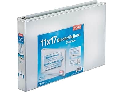 "Cardinal - ClearVue 1 1/2"" 3-Ring View Binder, D-Ring - White" price history on PriceWatchPro