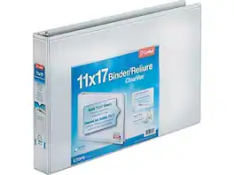 Cardinal - ClearVue 1 1/2" 3-Ring View Binder, D-Ring - White