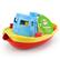 The text on the image reads: "SS Green Toys green toys 6m+ Tugboat Made in the USA 100% Recycled Plastic No P, Phthalates, PVC Dishwasher Safe."