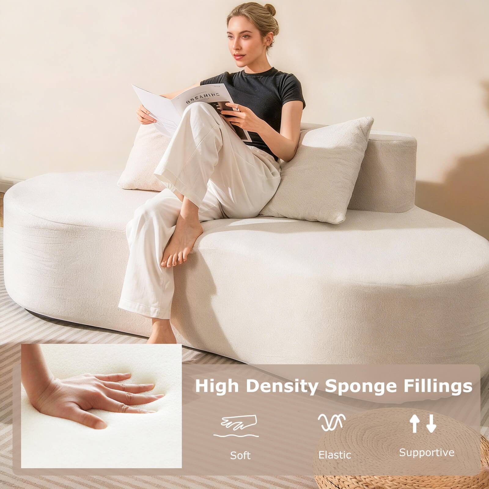 High Density Sponge Fillings  
Soft Elastic Supportive