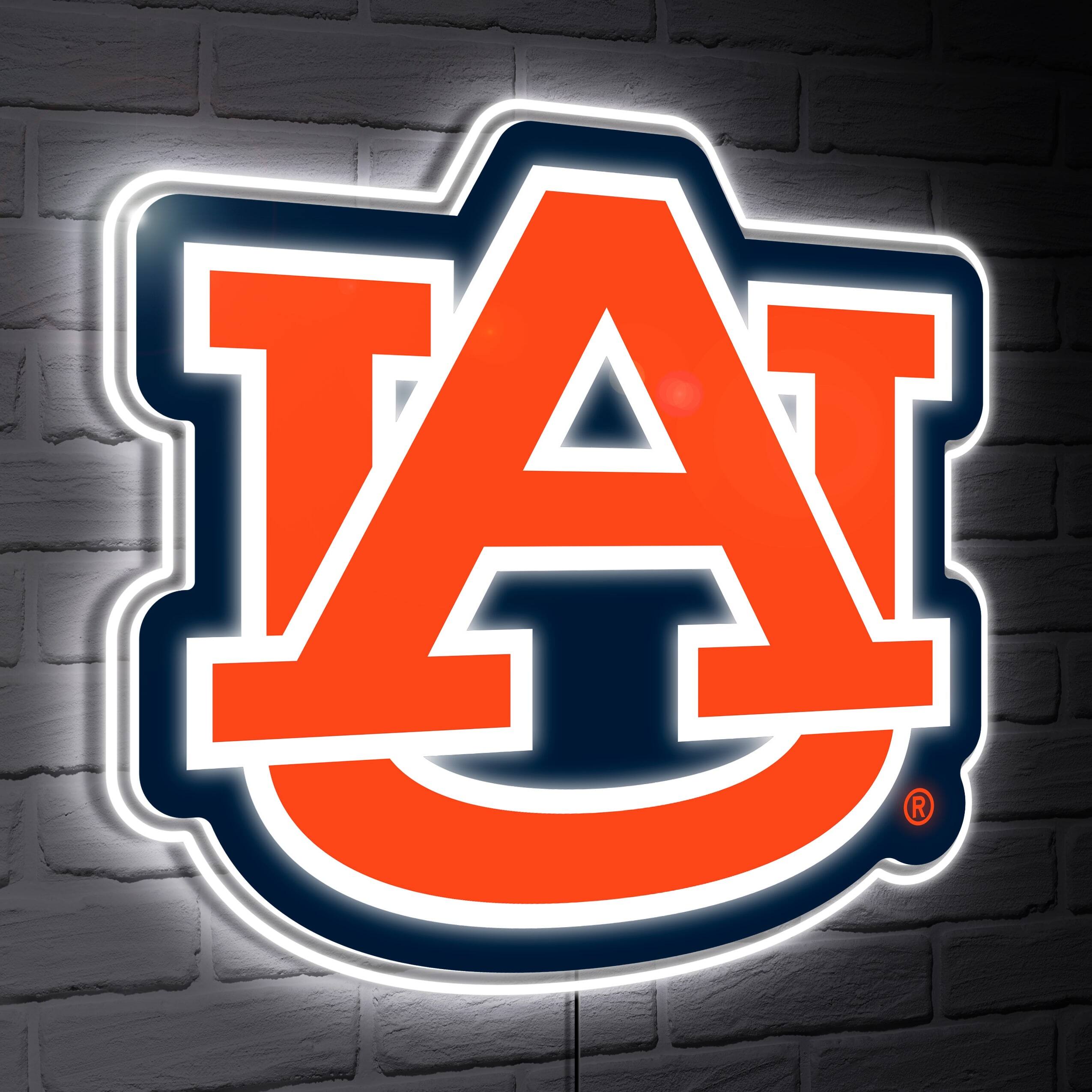 Auburn Tigers LED Team Logo Shaped Lighted Wall Sign