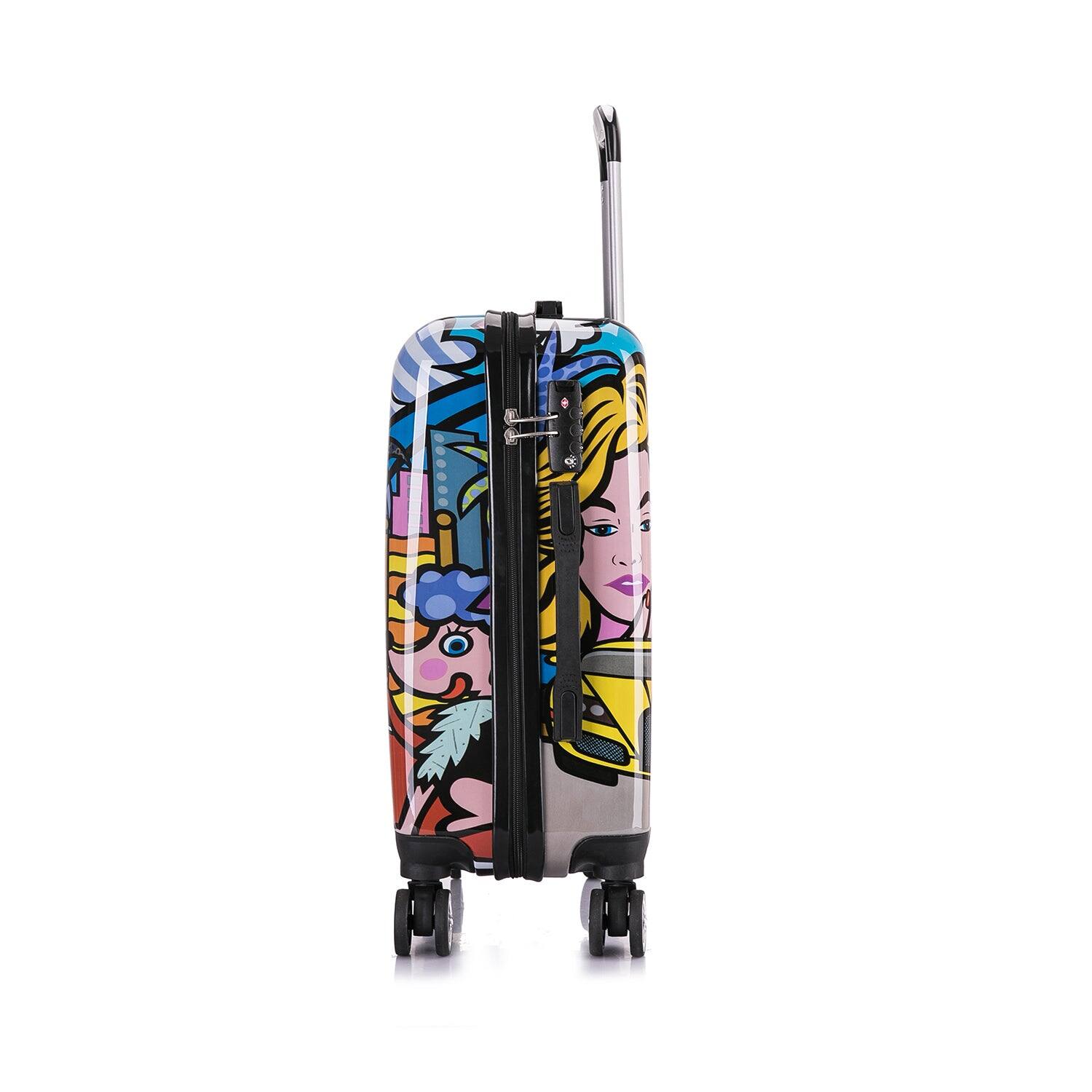 Alt View 2. InUSA - Hollywood Prints Lightweight Hardside Spinner Luggage 20" Carry-on - HOLLYWOOD.