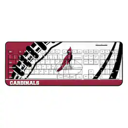 Keyscaper - Chicago Cardinals Passtime Design Wireless Keyboard - Multicolor