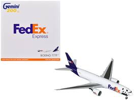 GeminiJets - Boeing 777-200LR Commercial Aircraft FedEx - Panda Livery (N886FD) Tail Gemini 200 Series 1/200 - White with Purple