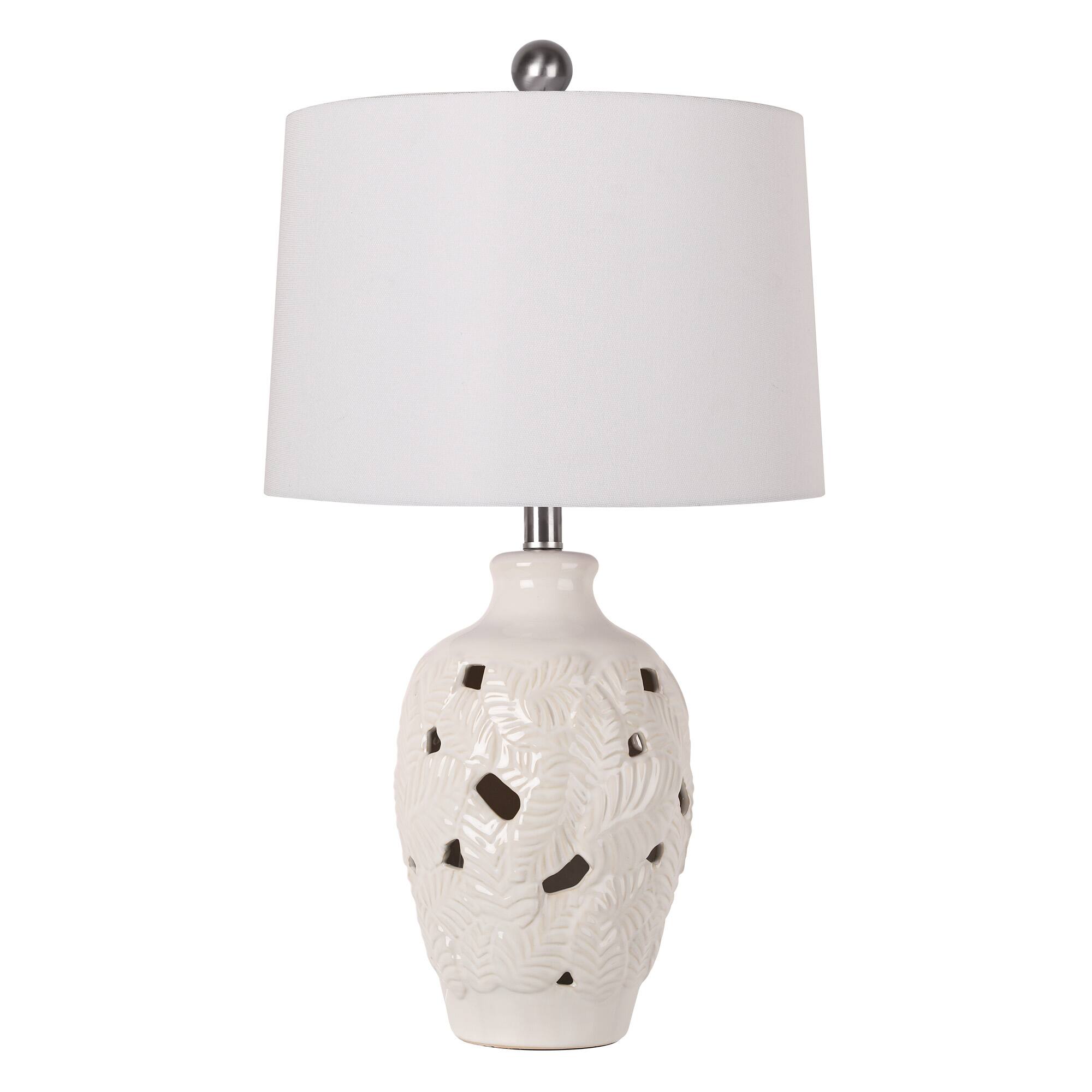 Alt View 4. partphoner - Modern Ceramic Table Lamp - White.