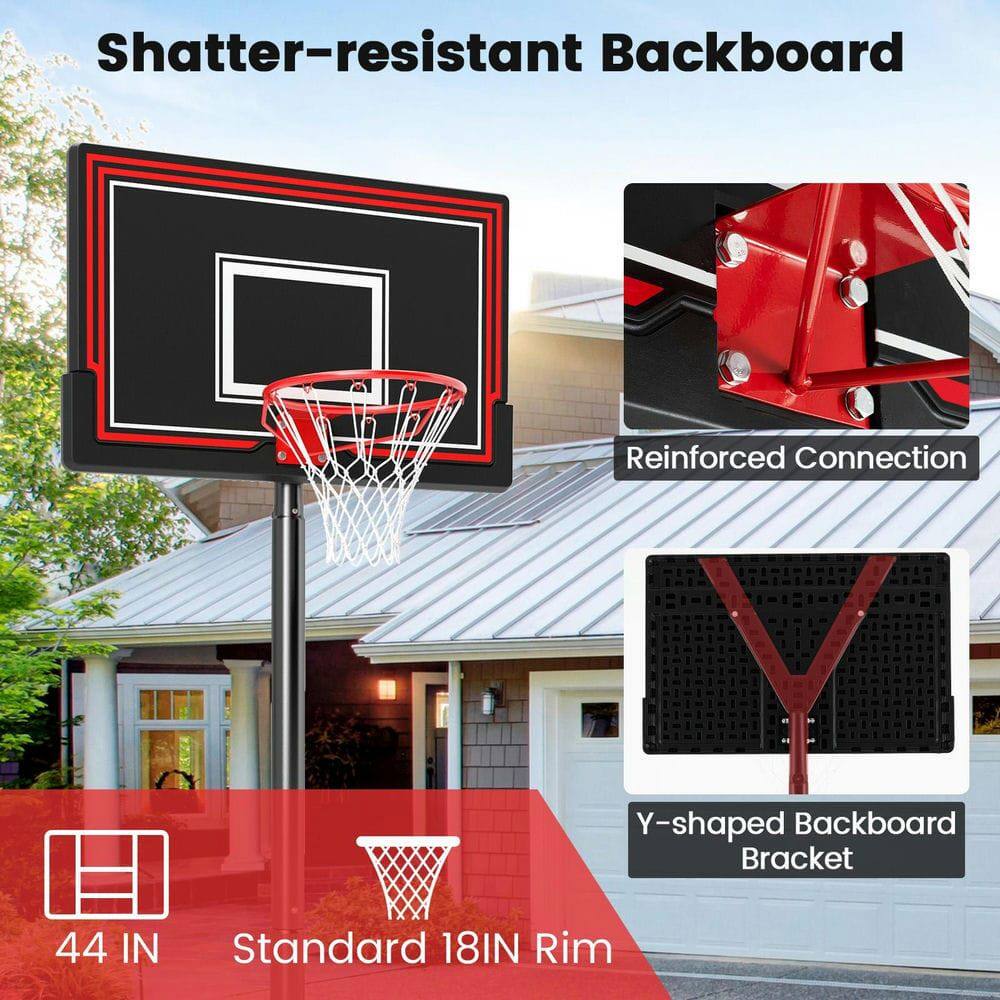 Shatter-resistant Backboard  
Reinforced Connection  
Y-shaped Backboard Bracket  
44 IN  
Standard 18IN Rim